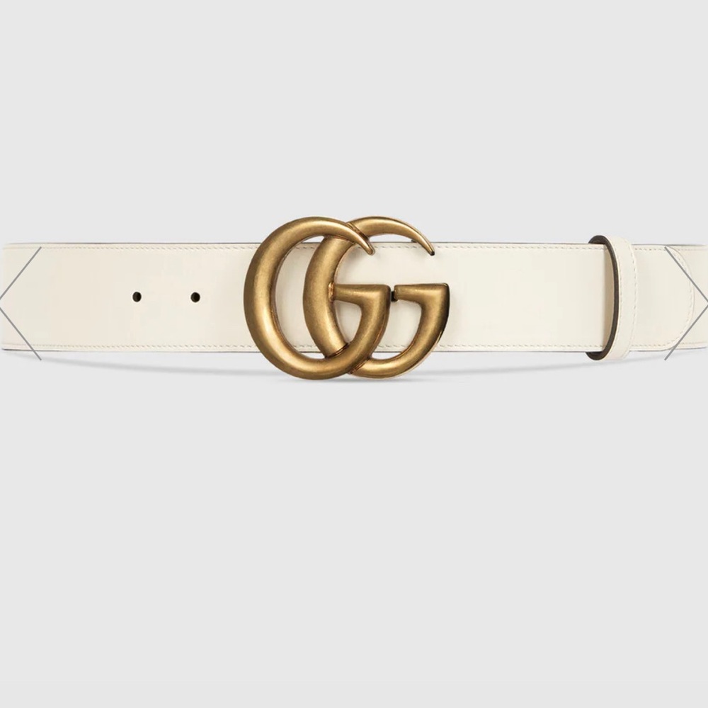 Gucci Leather Belt with Double G buckle